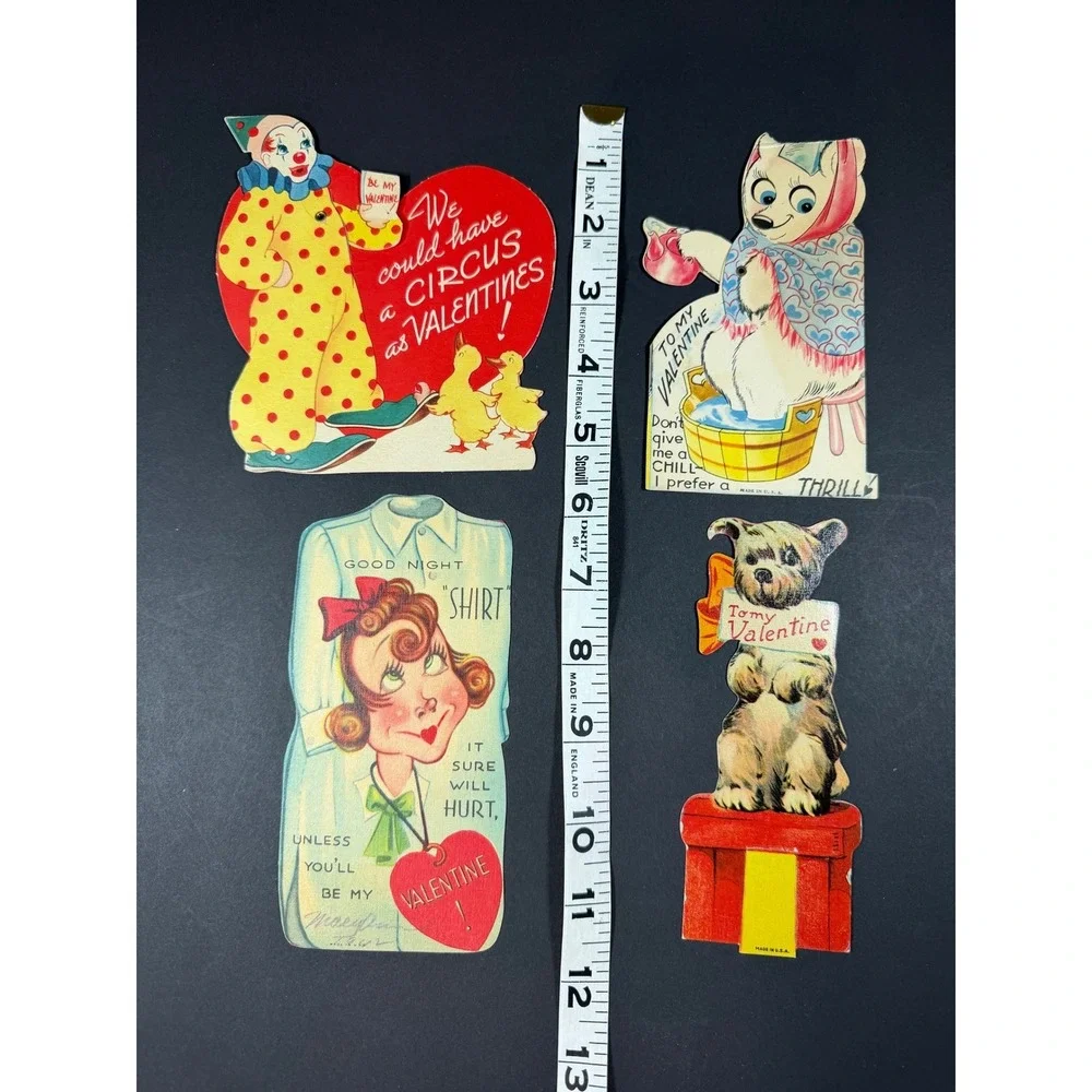 VTG Unbranded Valentine Greeting Cards OS Multi Good Ephemera